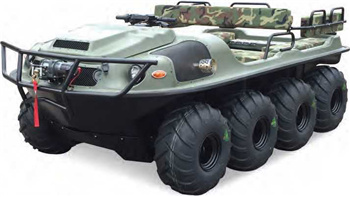С дороги 8X8 все корабли местности земноводные соответствующие как для земли, так и для воды