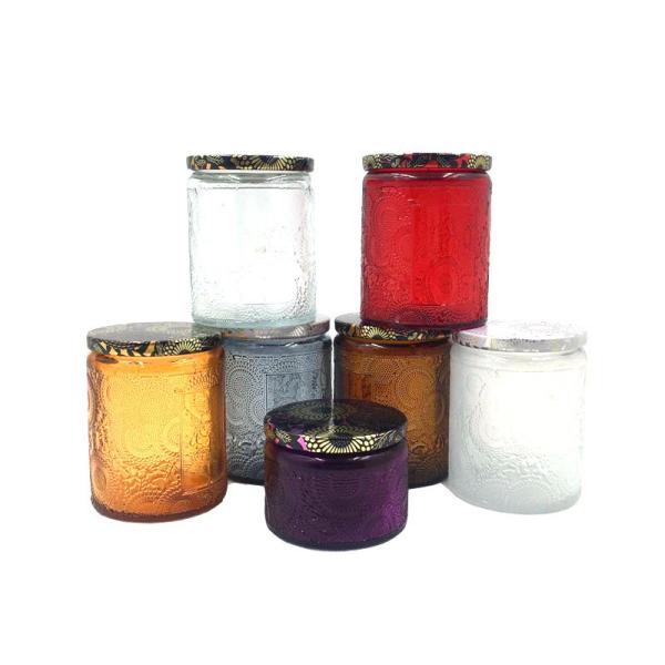 Custom Packaging Dia 7.3cm Frosted Glass Candle Cups