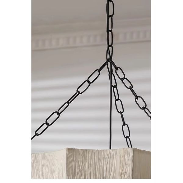 Living Dining Room Chandelier Lighting Wabi Sabi Retro Fabric Pendant Lights (WH-VP-308)