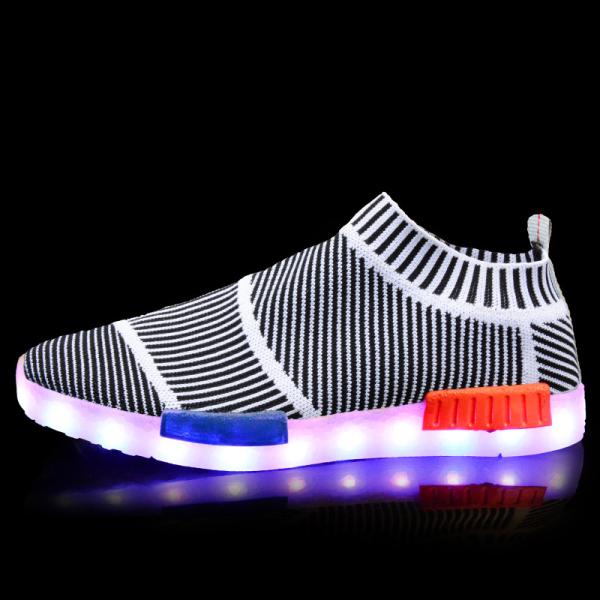 Street Dance Light Up Gym Shoes With Lights On The Bottom , Adults Neon Light Up Shoes