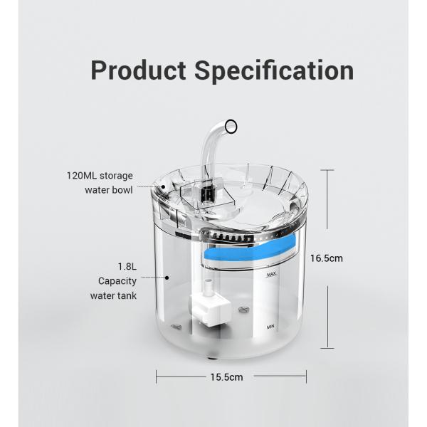 Pet Water Dispenser Automatic Dog Drinking Plastic Fountain Cat Water Fountain Faucet