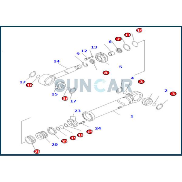 707-98-54140 набор уплотнения цилиндра 7079854140 подъемов для Dozer WD500-3 колеса KOMATSU