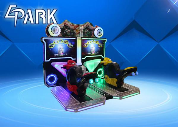 Coin Operated Amusement Park Double Player Motorcycle Car Simulator Arcade Machine