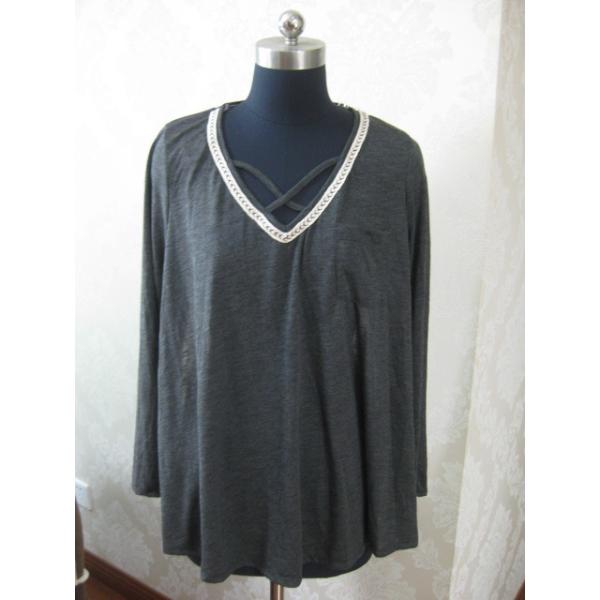 V Neck Womens Plus Size Dressy Tops Soft Touch 80% Polyester 20% Rayon