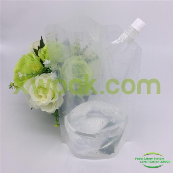Stand Up Storage Packing Bags Clear Energy Drink Packaging Plastic Water Reusable