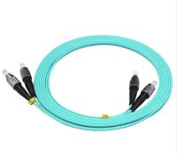 cabo de remendo frente e verso multimodo da fibra OM3 de 3.0mm Aqua Green
