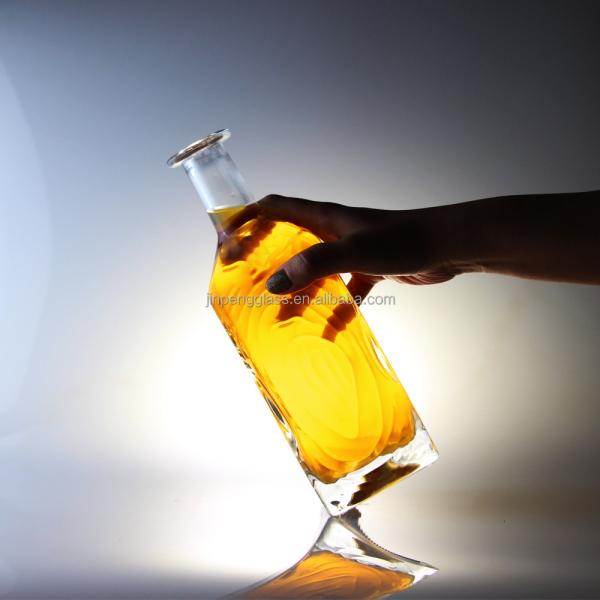 Transparent Glass Miniature Wine Bottles with Cork 75cl Glass Bottles