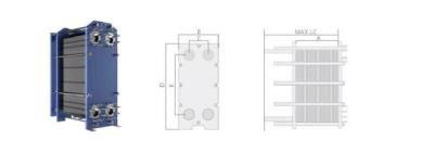 Carbon Steel Detachable Plate Heat Exchanger Commercial Plate Heat Exchanger 2.5Mpa