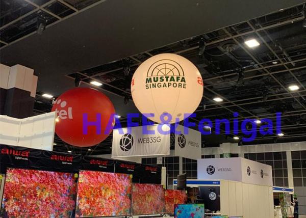 Anunciar o balão decorativo da lua do tripé do PVC ilumina o guia da atividade da exposição 600W 90cm