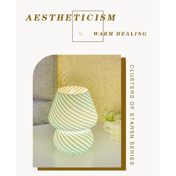 Украшение исследования винтажного творческого света Nightstand спальни лампы стеклянного стола простое