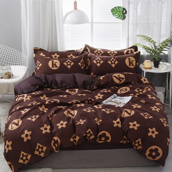 Bedroom African Bedding Set with 300tc Thread Count and Custom Leaf Pattern Printing
