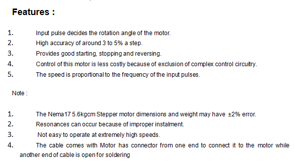 Nema 24 1.2N.M 57mm мотор 2 участков двухполярный Stepper