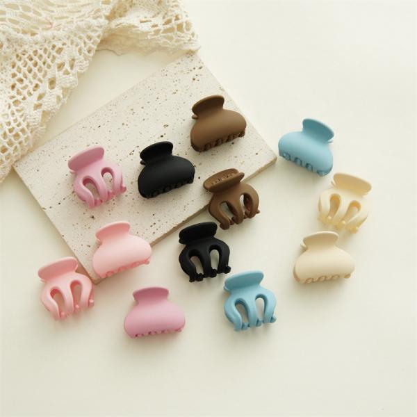 Colorful Matting resin girls hairclip basic practical accessories Japanese Korean women OEM logo