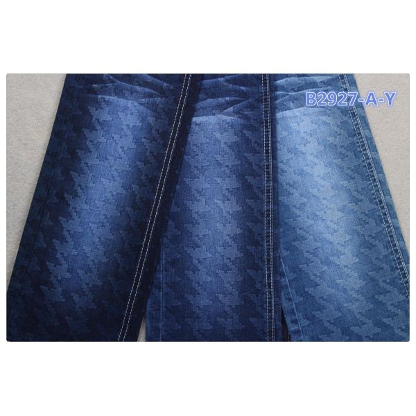 8.5 oz Floral Printed Cotton Stretch Denim Fabric