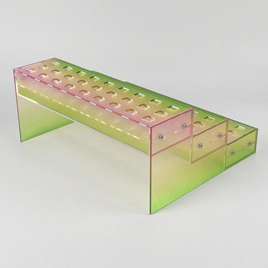 Supermarket Three-Layer Acrylic Ladder Display Stand Gradient Trapezoidal Products Shelf Stand