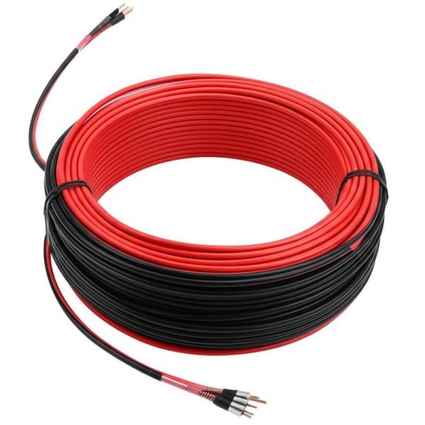 le C.C de câble de picovolte de panneau solaire de 100metre TUV a évalué le noir rouge de fil de cuir embouti de connecteur de ² de 4mm