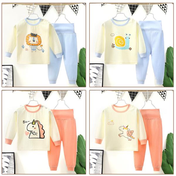 Home Children's Pajamas Sets Cotton Long Sleeved Trousers Suit Clothes