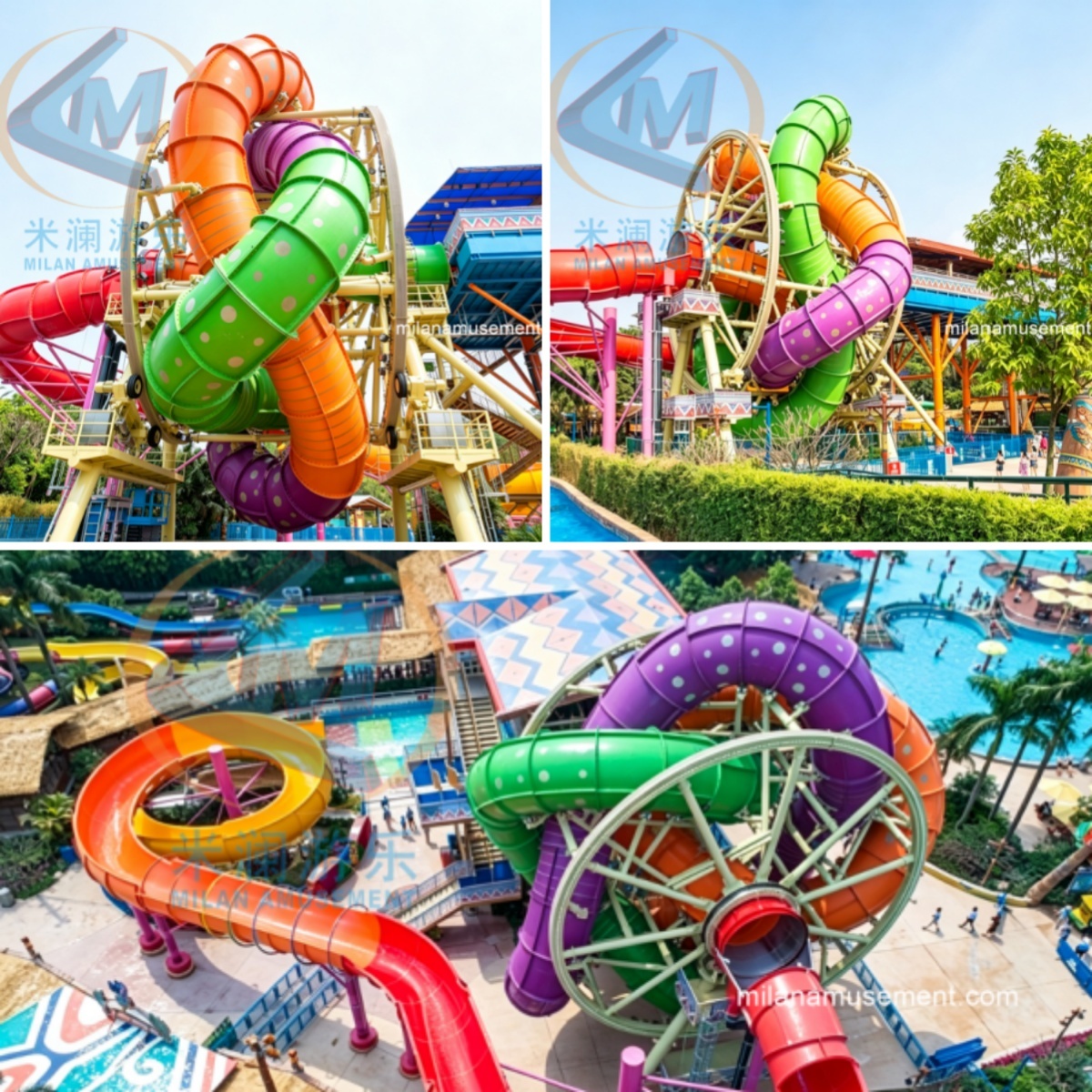 Custom Mini Tornado Water Slide – CE Certified Multi-Rider Interactive Slide with Customizable Width, Color & Theme