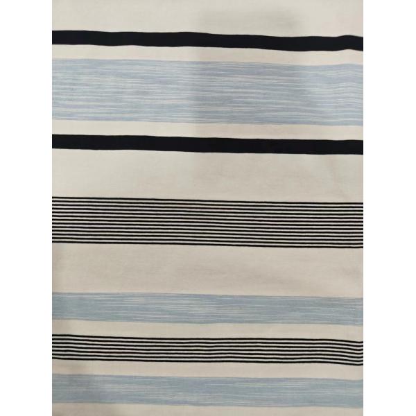 Smooth And Environmental Friendly Good Quality Striped Knit Fabric For T-Shirt