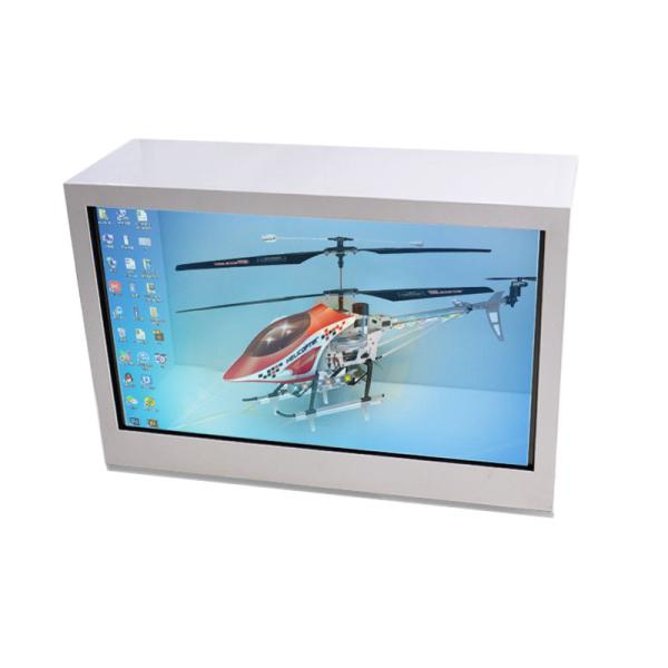 Dual OS Interactive Clear Transparent LCD Screen Box With WiFi For Real Time Updates