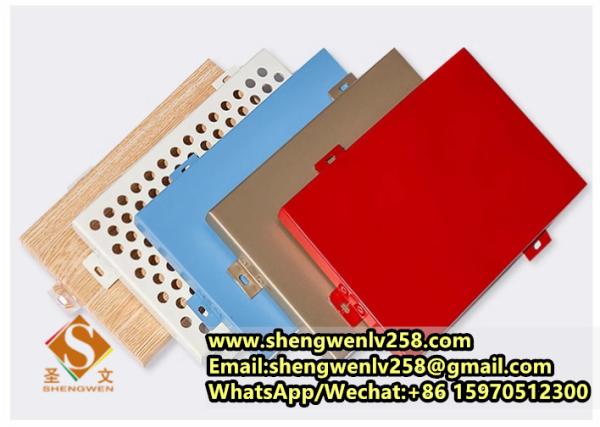 Perforated metal facade aluminum cladding powder coated white 3mm