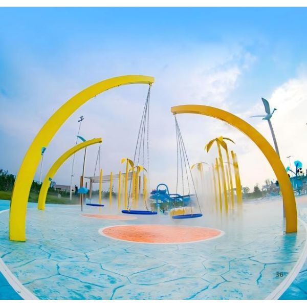 Outdoor Water Park Swing 8m3/H Water Discharge UV Resistant