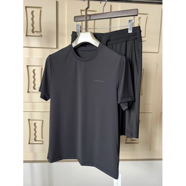 Hot Sale Men's Summer Breathable Solid Lightweight Polo Short Sleeves Sets Polyester/Cotton Fabric