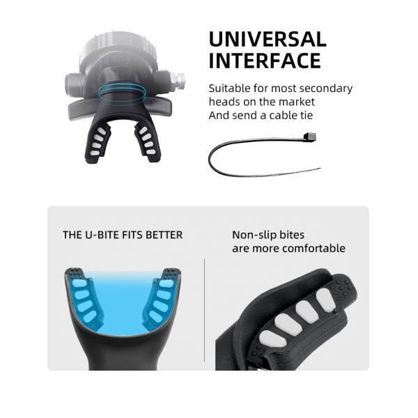Accesorios de buceo de silicona Boquilla para deportes submarinos