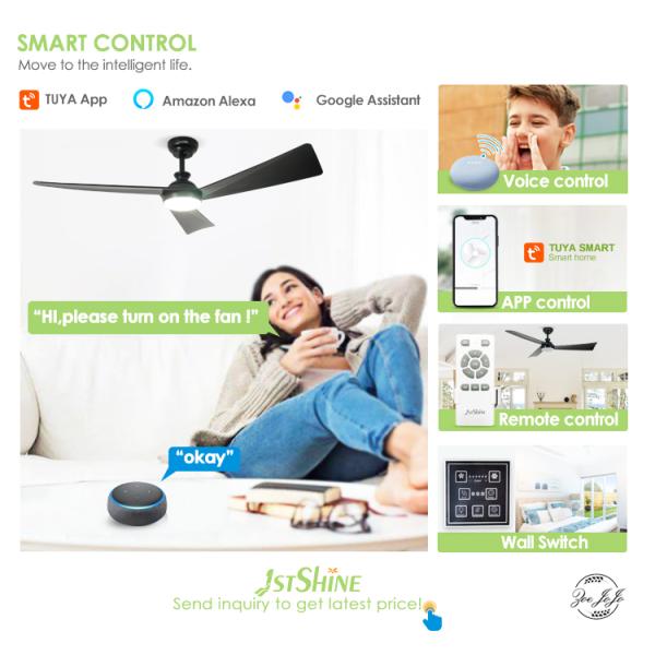 Fã de teto da luz do diodo emissor de luz de um Dimmable de 52 polegadas com velocidade do controlo a distância 6 das luzes