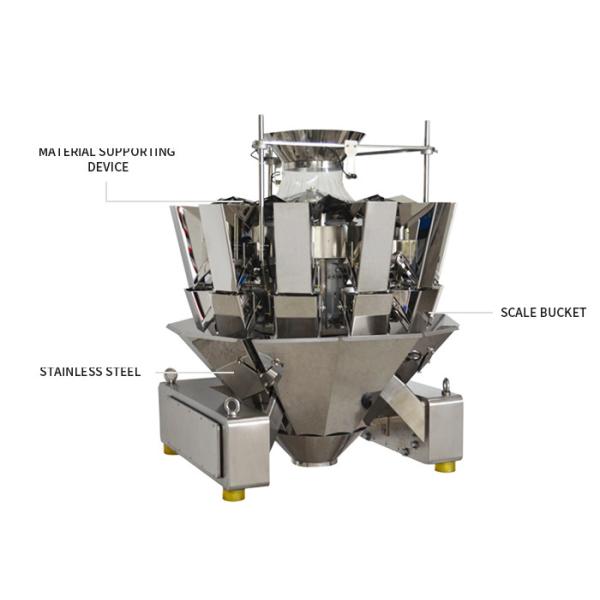 6kw 380V Multihead Weigher Packing Machine , Frozen Food Packaging Machine