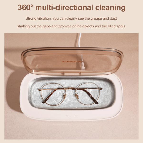 360° Multi Directional Ultrasonic Cleaner Makeup Tools Watch Glasses Jewelry Washer