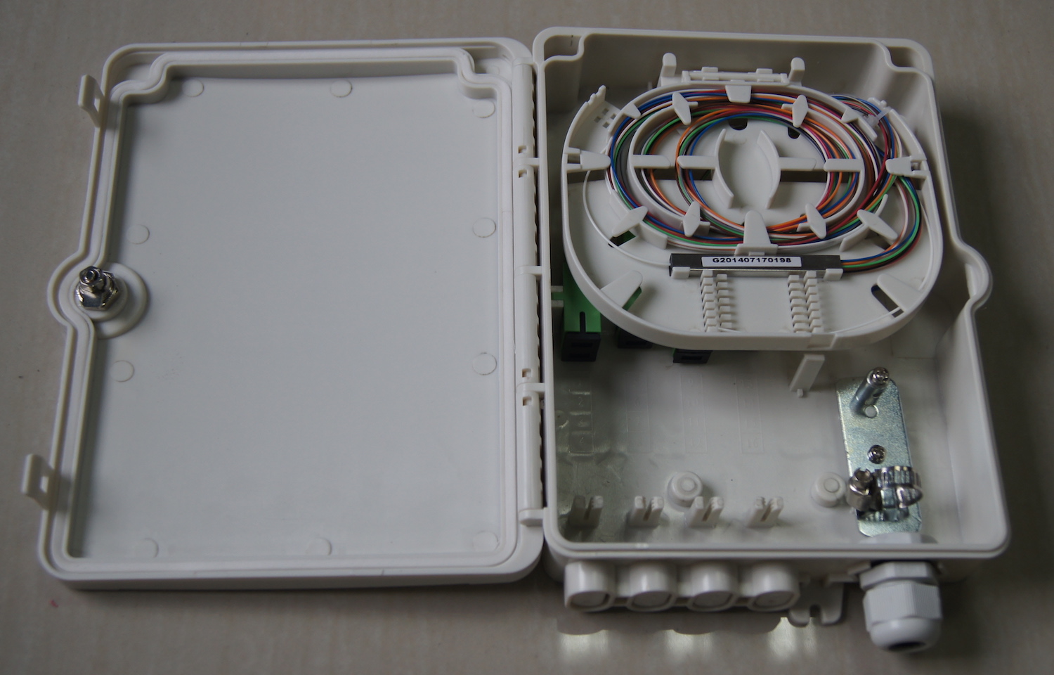 Splitter PLC коробки 1x8 прекращения оптического волокна 8core FTTC