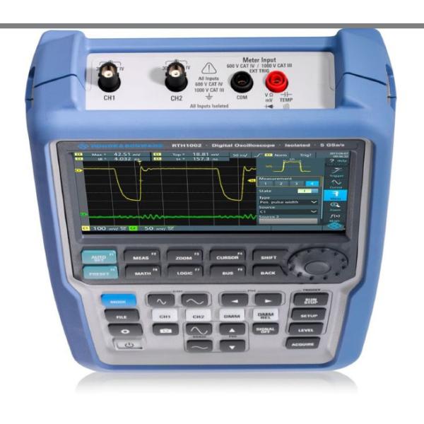 Rohde and Schwarz Scope Rider Handheld Oscilloscope with 500 MHz Bandwidth 10-bit ADC Resolution and Isolated Channels