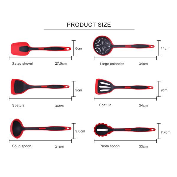 Grupo resistente ao calor do utensílio da cozinha do silicone de LFGB