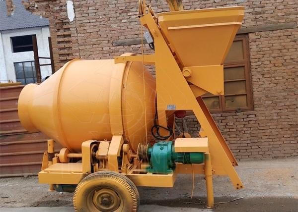 Mobile One Bagger Concrete Mixer , Electric Plastic Concrete And Mortar Mixer