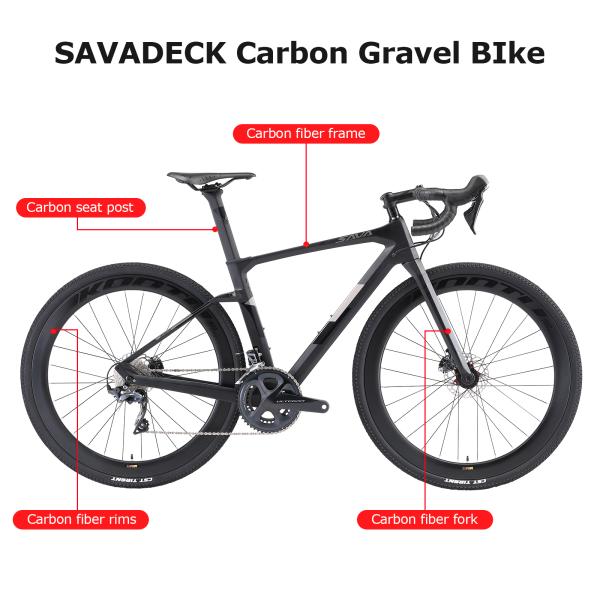 R11 9.5kg Carbon Fibre Gravel Bike With SHIMANO R8020 22 Speed