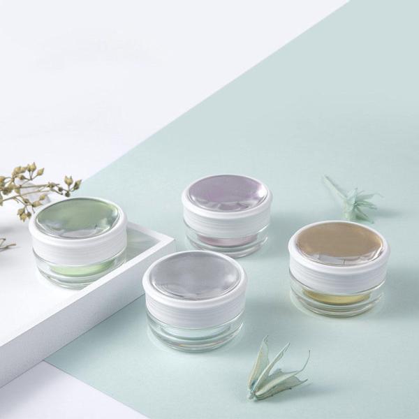 le rond 30G en plastique acrylique vide cogne la crème de luxe d'oeil de soins de la peau avec le couvercle de vis