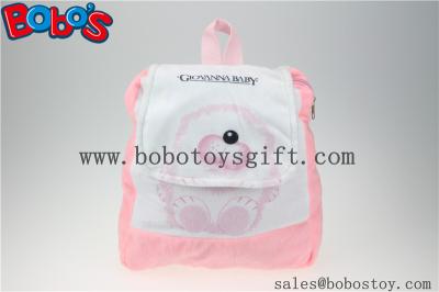 11.8Pink White Children Backpack Has a Pattern of Bear Bos-1233/30cm