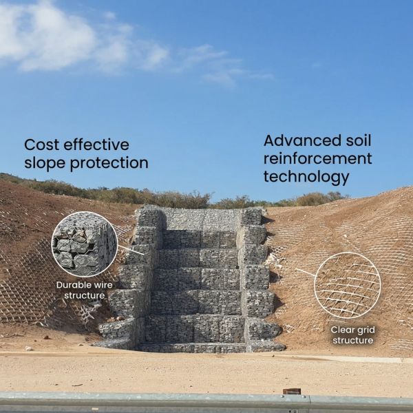 High Strength Flood Control Gabion Bags Flexible Geobag For Slope Protection