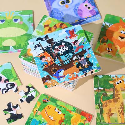 9pcs Toddler Great Gift Children Preschool Colorful Dinosaur Animals Wooden Jigsaw Puzzles