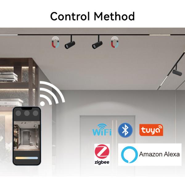 DC48V 24W 24 Heads Magnetic Track Light Ceiling Anti Glare Magnetic Track System