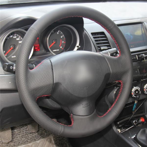 Custom Sew Artificial Leather Steering Wheel Cover for Mitsubishi Lancer X 10 Outlander ASX 2006 2007 2008 2009 2010 2011 2012