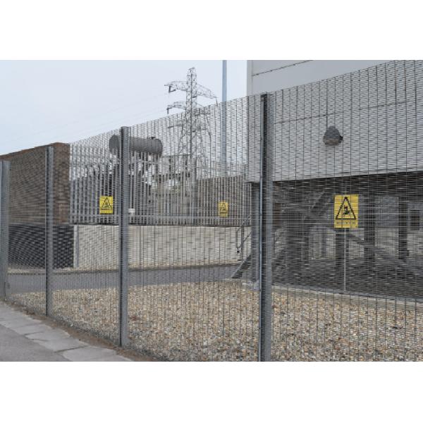 358 Anti Climb Security Fence Galvanized Steel Mesh 76.2mm x 12.7mm
