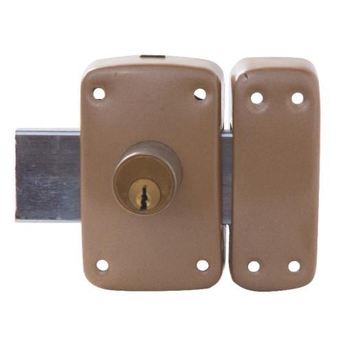 Home Entrance 1658 Custom Rim Locks 3 Normal Key With Custom Surface Finish