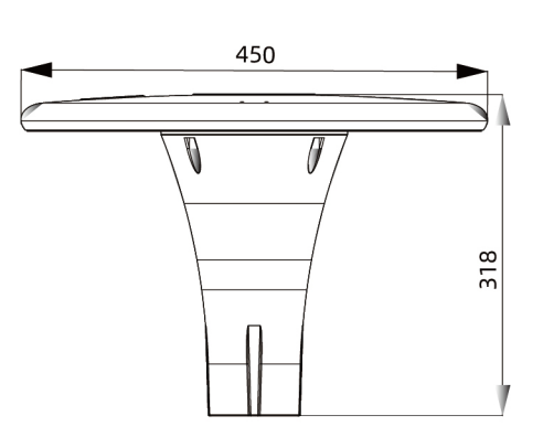 30W-60W Дворные фонари IP66 IK09 Солнечный пост верхние фонари литьевого алюминия, используемые для садов, парков, дорожек и дорожек