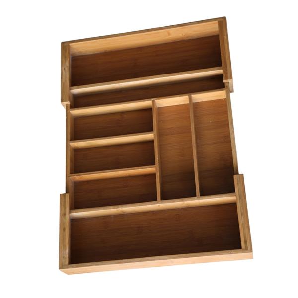 Eco-friendly Bamboo Expandable Drawer Divider Cutlery Tray