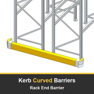 uso StKerb Barreiras curvas Rack Guard End Warehoorage Racking vertical Protector barreira de segurança Anti-Collision Guardrails