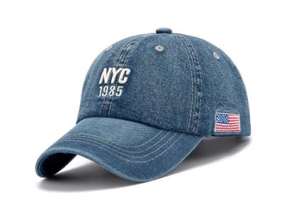 Classic Girls Blue Denim Hat , Personalized Womens Denim Hat Good Flexibility