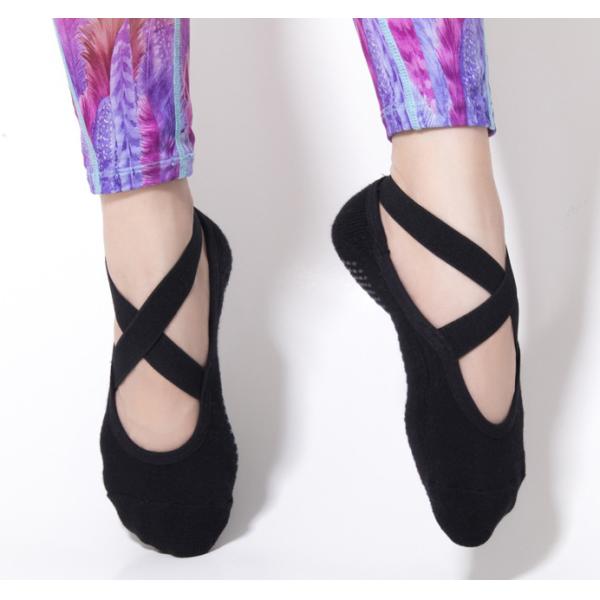 Cotton Yoga Grip Socks With Belt Pilates Fitnnes Custom Yoga Socks Anti Slip