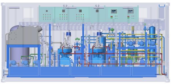 Containerized HFO Fired Power Plant , DO and LNG gas Power Plant 400V 11KV 33KV